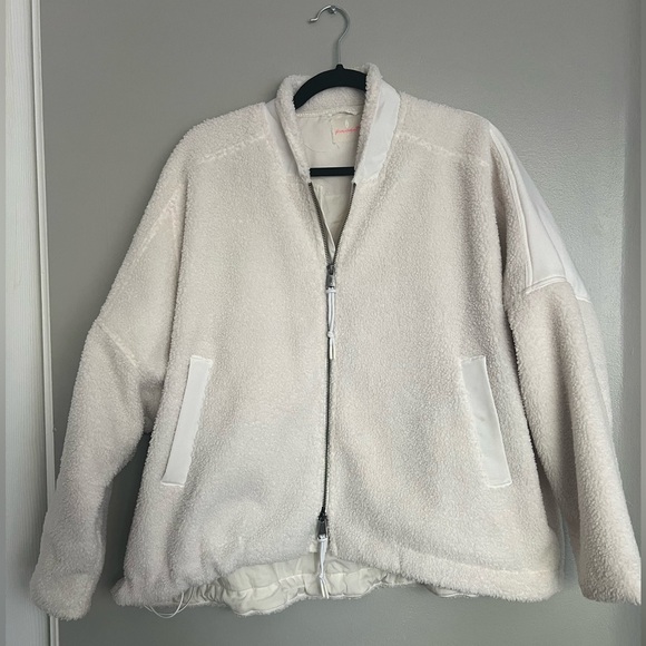 Free People FP Movement Tournament Fleece Full-Zip Ivory Jacket Size S - Picture 5 of 9